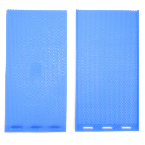 2Pc Rubber Beeswax Sheet Mold, Flexible DIY Beekeeper Tool, Dark Blue