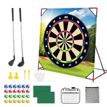 Chip and Stick Golf Game Set for Kids - Indoor Outdoor Loop Ball Chipping Practice, Durable Black Design