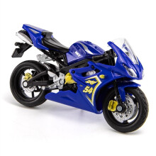 675 Scale 1:18 Diecast Motorcycle Model Blue Classic Vehicle Replica Collectible Ornament Cake Decoration