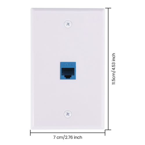 4x gniazdo ścienne Ethernet Cat6, 1 port sieciowy RJ45 2