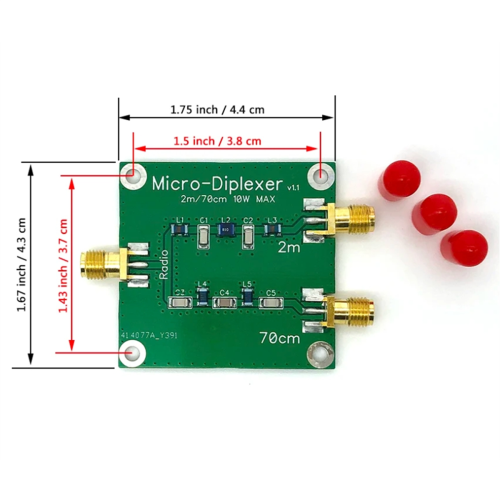10W V/U 2m 70cm mikrotyp diplexer duplexfilter (med skal) 1