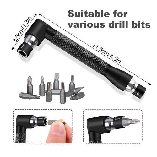 6-teiliges Winkelbohrer-Aufsatzset mit 105-Winkelbohrer-Adapter 2