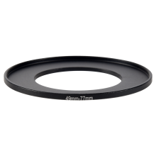 Pierścień redukcyjny do filtra obiektywu aparatu 49 mm-77 mm, czarny