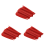 Pacote com 50 palhetas de plástico para flechas Arrows Vanes de 4 polegadas (vermelho) 1