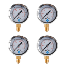 Lagedrukmanometer 0-1 bar 0-15 psi 1/4 inch 68 mm wijzerplaat