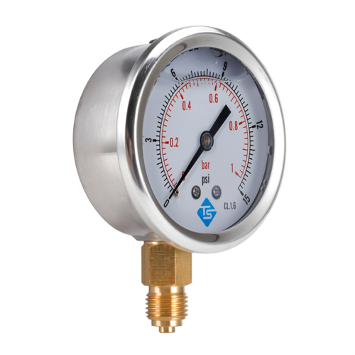 Μανόμετρο χαμηλής πίεσης 0-1Bar 0- 15PSI 1/4 ίντσας 68mm Dial 1