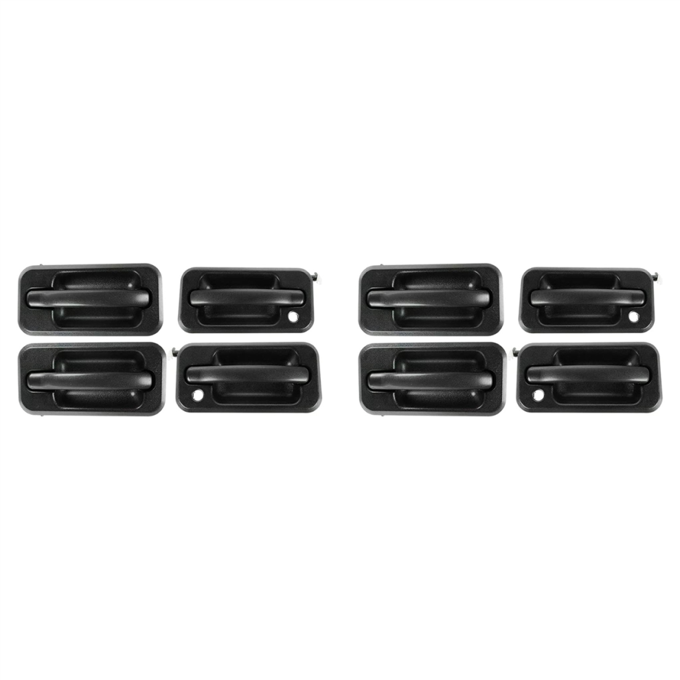 4-Delige Set Buitendeurgrepen Voor 2003-2009 H2 Zwart-image