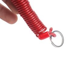 Fibbia di sicurezza per fune a molla per rimorchio, cavo di sicurezza con cerniera da 4 piedi (rosso)