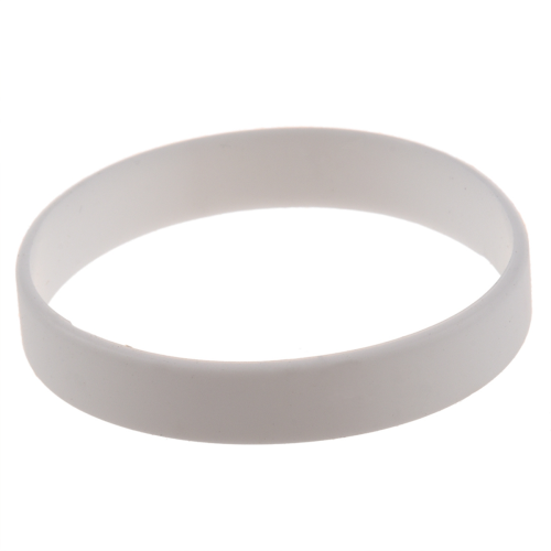 Pulseira de borracha de silicone branca 1