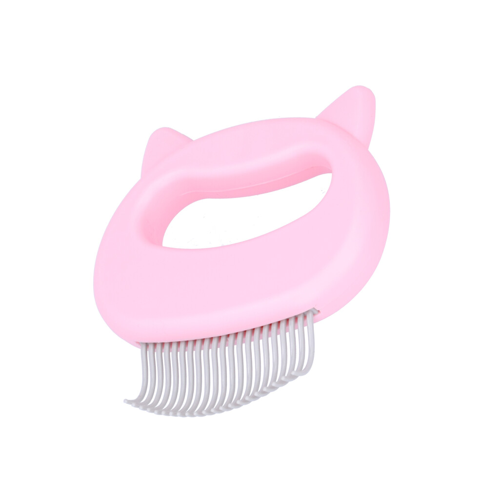 Pink Cat Hair Shell Comb - Gentle Dematting & Tangles Removal Tool, 9x10cm