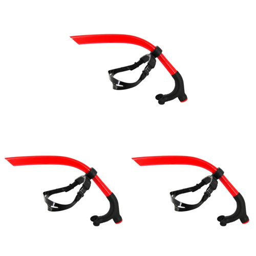 Silikoninen uintiletku edessä, sukellusharjoitteluun, punainen