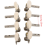 Machines Tuners Pegs Tuning Key with Pearl Knobs 4L+4R for Mandolin 4