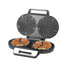 1200W Heart Shape Waffle Iron Double Plate Non-Stick Coating Stainless Steel