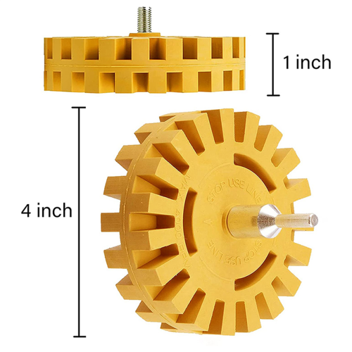 Eraser Wheel Decal Remover with Blades and Drill Adapter 1