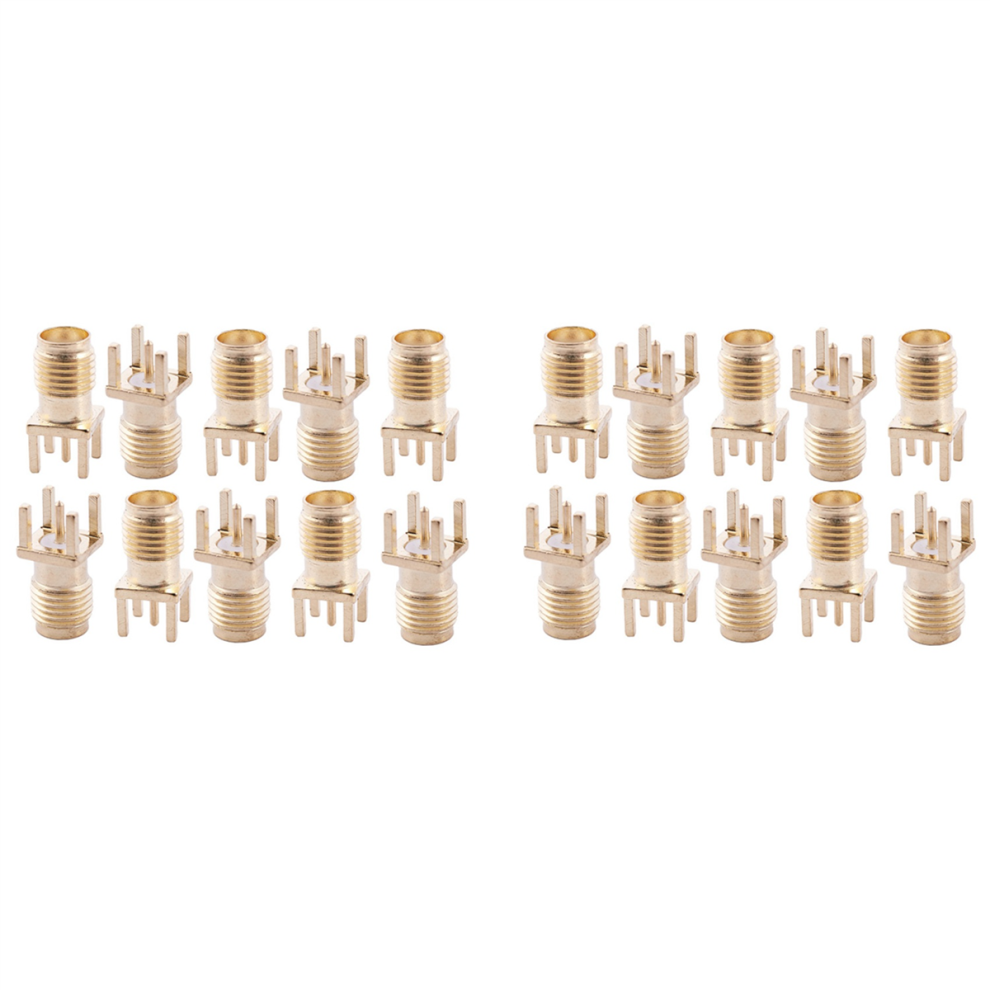 10X Sma Female Jack Solder Pcb Mount Straight Connector Gold 4711211902309