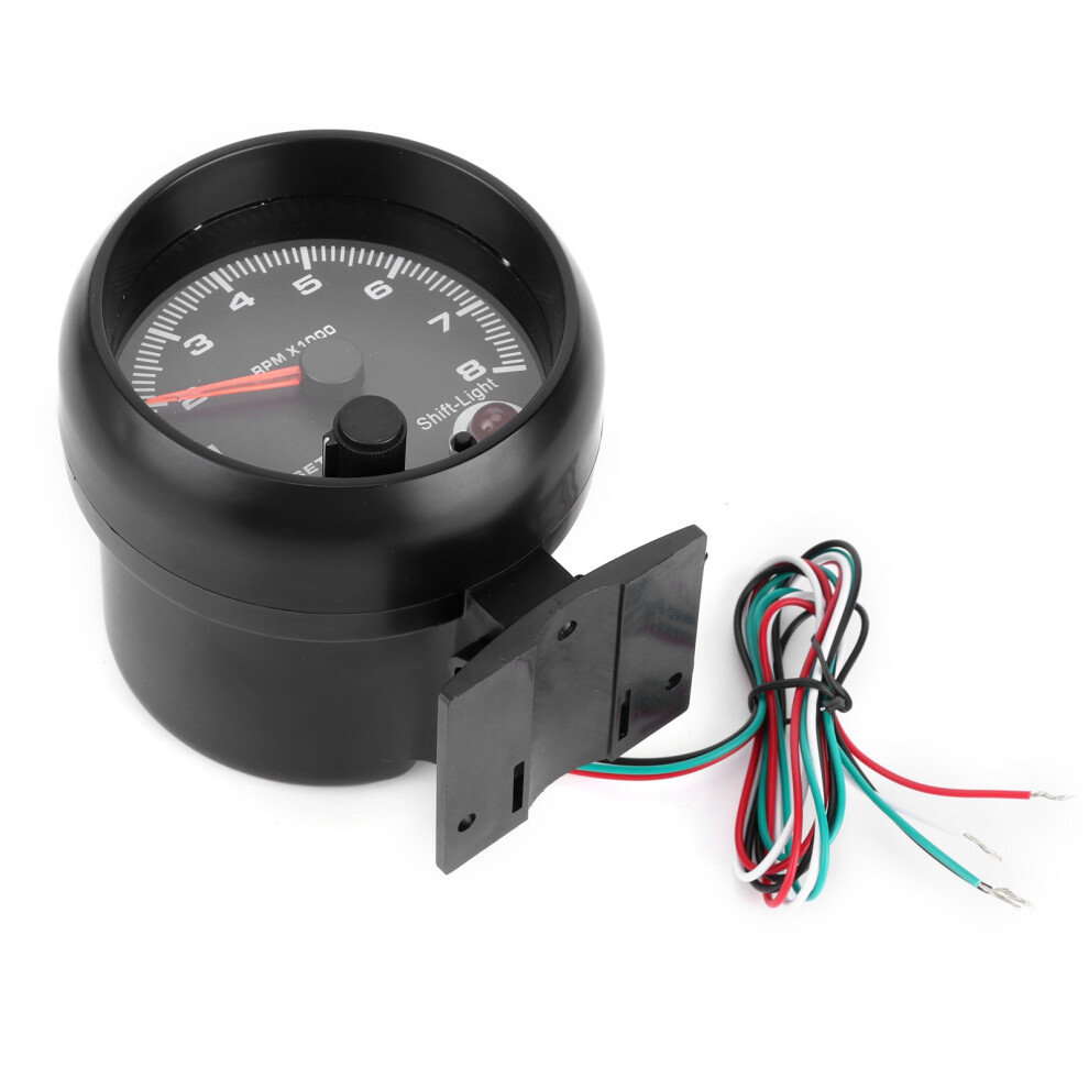 Automotive Tachometer 3.75In 12V Rpm Gauge With 0-8000Rpm & Shift Feature Light 7611340689690