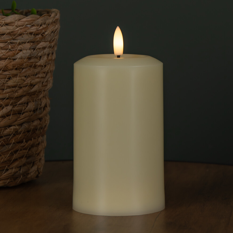 15cm Battery Operated Cream Flickering Flameless LED Pillar Candle-image-OPC-PHJ8VQN-NEW