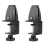 2 Pcs Office Desk Divider Clamp Privacy Screen Clip Holder -Black 2