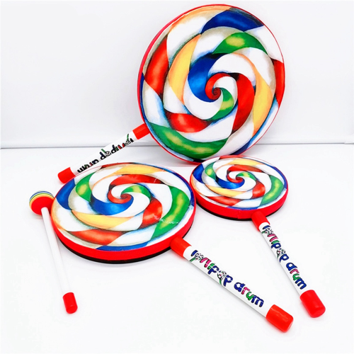 Orff Instruments Lollipop Drums 6/8/10 Inch Drie Maten Handtrommel 2