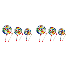 Orff Instruments Lollipop Drums 6/8/10 Inch Drie Maten Handtrommel