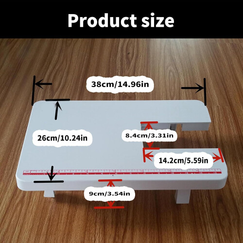 Multifunctional Sewing Machine Extension Table Easy Installation Sewing Accessories for Seamless Integration White 24x12 Inches 2