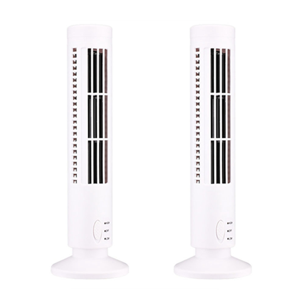 Nuevo ventilador de torre USB sin aspas, ventilador eléctrico de torre blanco