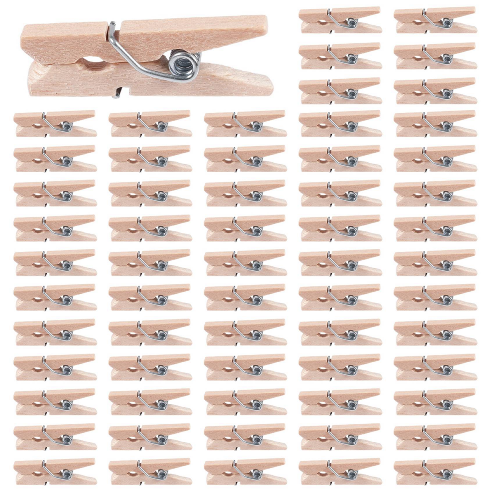 Mini Pinzas De Madera Para Ropa, Papel FotográFico, Pinzas Para Manualidades, 25 Mm, 40 Unidades-image