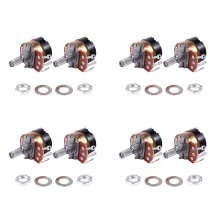 2Pcs 500K Ohm Single Linear Taper Potentiometers with on/off Switch