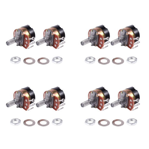 2 Stück 500K Ohm Single Linear Taper Potentiometer mit Ein-/Ausschalter