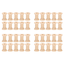 10 stuks houten lege draadspoelen natuurlijke kleur 29 mm x 23 mm