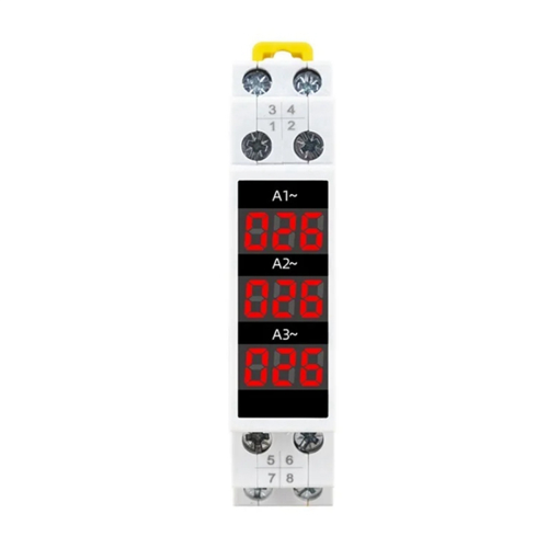 Din Rail Mount 3 Phase Ampere Meter Mini Modular Current Meter 1