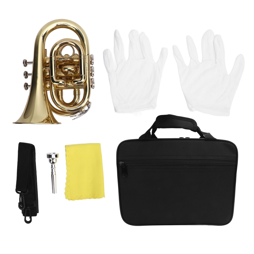 Pocket Trumpet Kit Bb Key Ni Plated Brass Pocket
