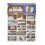 Living And Home (White+Blue) 5-Tier Castle Kids Rotating Bookshelf 8