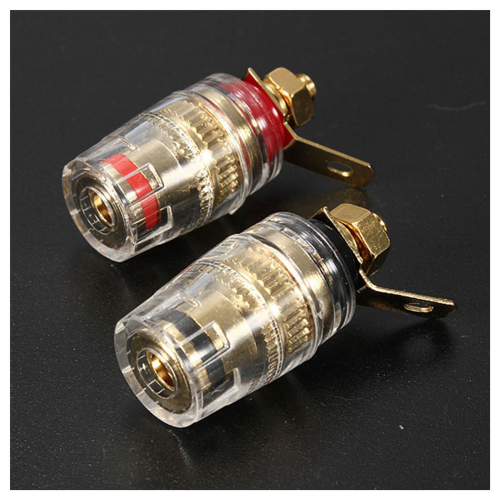 New 4Pc Amplifier Speaker Terminal Binding Post 4mm Banana Plug Jack 2