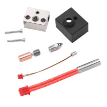 3D-Drucker Hotend-Kit Bimetall-Heizblock Halsrohr Heizelement Düse Extruder-Teile für Ender 3 S1 24V 40W 300C