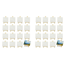 16 stuks 4 x 4 inch mini canvassen met ezel canvassen voor kinderen om te schilderen