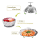 Cesta de vapor de aço inoxidável para cozinhar, adequada para panelas de vários tamanhos (5,1-9 polegadas) 3