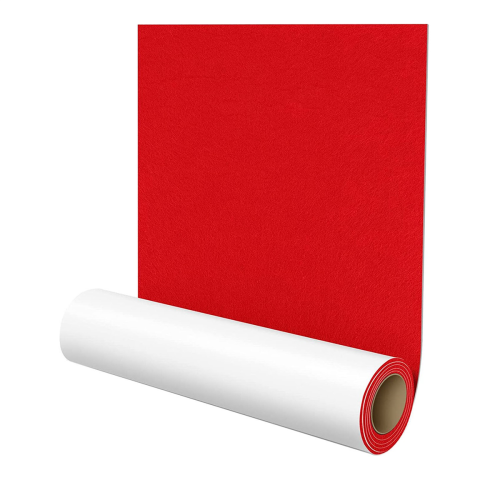 Planadores de feltro autoadesivos, 40 x 150 cm, almofadas de feltro autoadesivas, vermelho 1