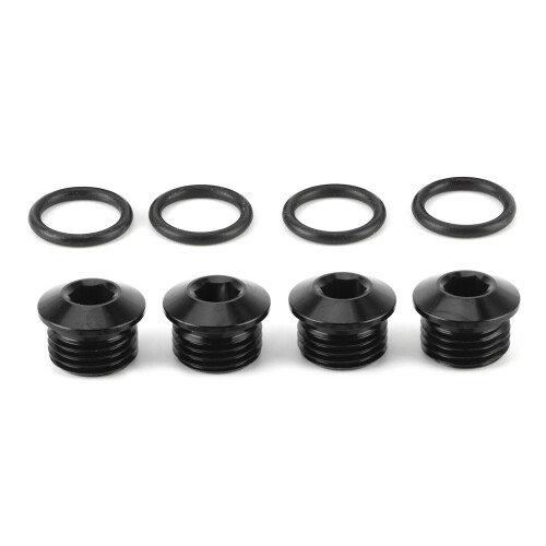 6AN Male Hex Head Socket with ORing Kit Aluminium Alloy Black Anodized 2
