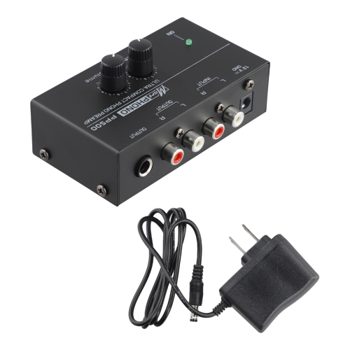 Pré-amplificador Phono Ultracompacto PP500 com Balanço de Graves e Agudos Plug EUA 2