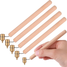 4 stuks 0,3 mm hete kleurpotloden met houten handvat, decoratieset voor schilderpennen