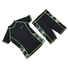 Men's Fluorescent Green 2-Piece Swimming Shorts Wetsuit for Surfing