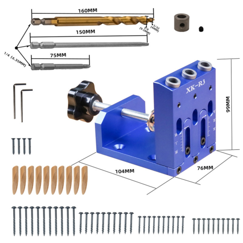 Adjustable Pocket Hole Jig Diagonal Hole Locator 1