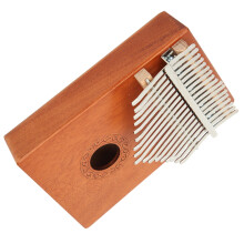 Kalimba mini en acajou Ă 17 touches, 11,4 x 13,5 x 18 cm
