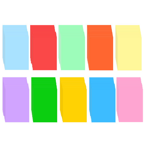 A4 100 Sheets 70GSM Color Copy Paper - Light Blue/Green/Purple 2