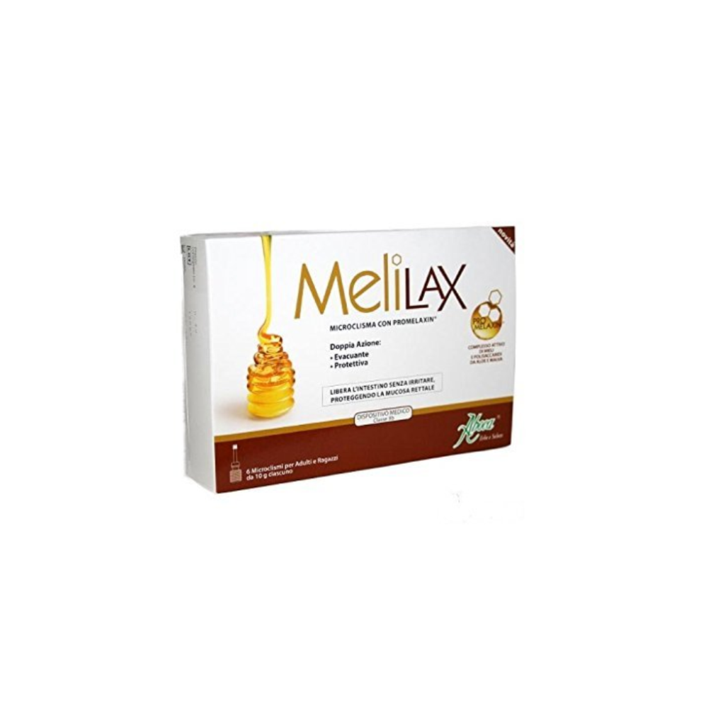 Aboca Melilax 6 X 5 Gr Micro Enemas With Promelaxin Adults Gluten Free