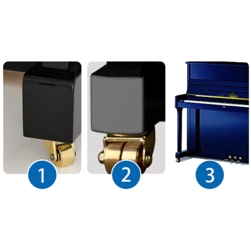 Roulette de piano double accessoire pivotant mobile roues verticales 1