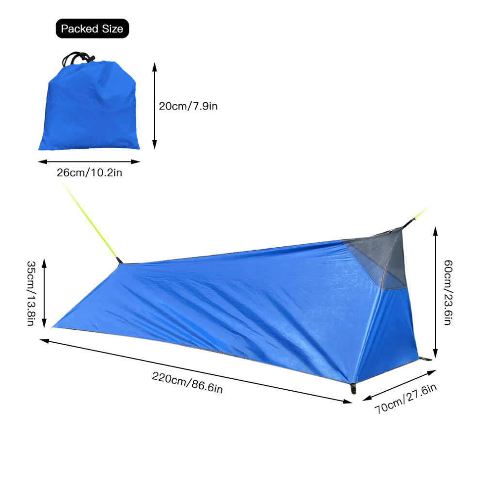 Light Single Camping Tent with Mosquito Net for Outdoor Backpacking