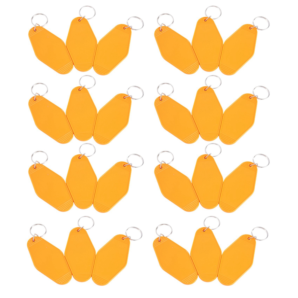 24 StüCk Motel-SchlüSselanhäNger, Diy, Blanko, Hotel-SchlüSselanhäNger, Sublimation (Orange)-image