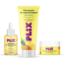 PLIX Pineapple Skincare Combo, Alpha Arbutin Face Serum, Skin Glowing Kit & Cleanser, Moisturizer Serum |PLIX skincare men & women - Set of 3
